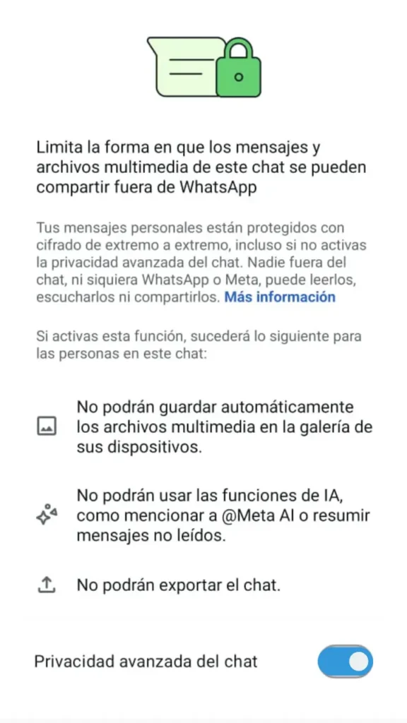 Privacidad Avanzada de WhatsApp